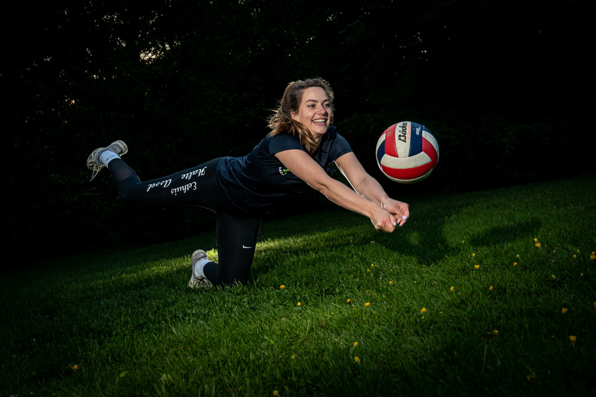 Volleybal actie fotograferen